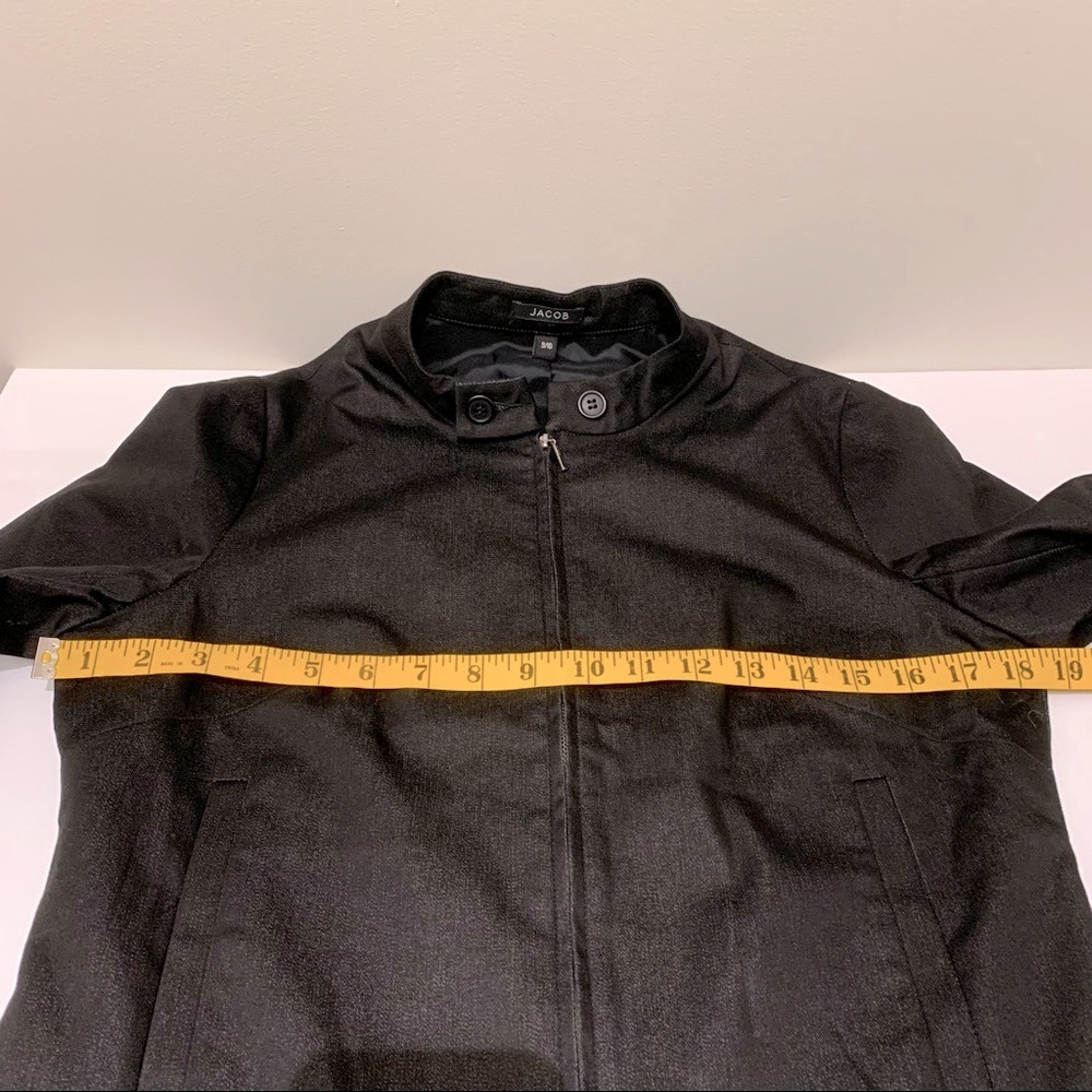 Jacob Women’s Black Zipped Cotton Blend Lightweight Jacket, Size 9/10 - Picture 11 of 12